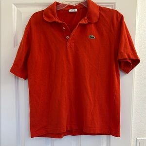 Lacoste Mens Orange Polo Shirt